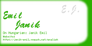 emil janik business card